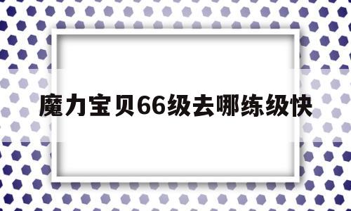 魔力宝贝66级去哪练级快-魔力宝贝60宠物图鉴大全