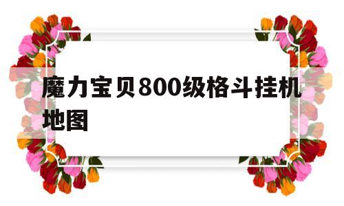 魔力宝贝800级格斗挂机地图-魔力宝贝800级格斗挂机地图怎么开